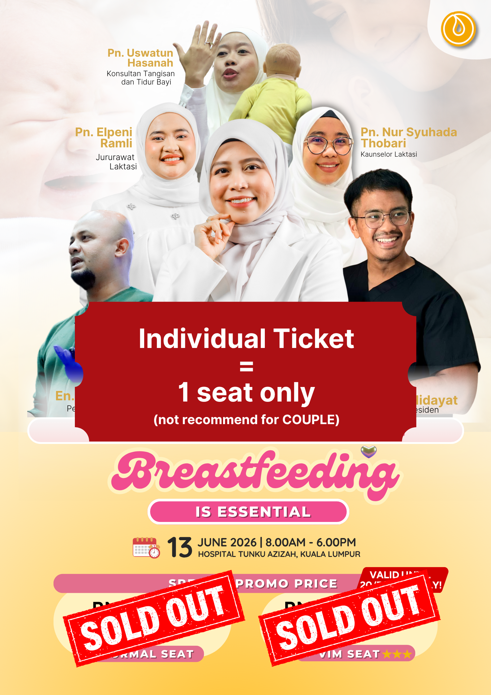 Seminar Breastfeeding Is Essentials Kuala Lumpur (June): Individual Ticket