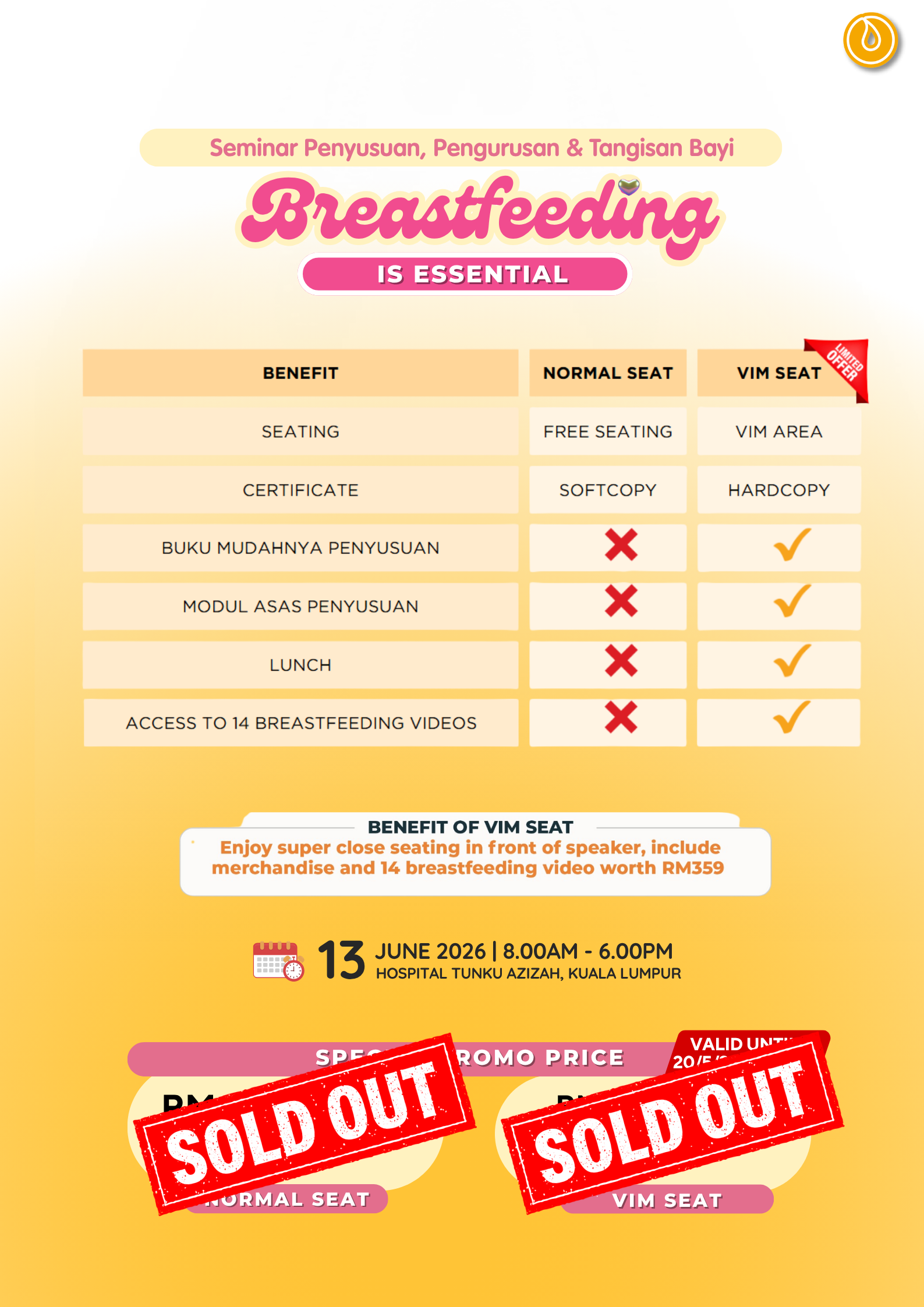 Seminar Breastfeeding Is Essentials Kuala Lumpur (June): Individual Ticket - Image 3